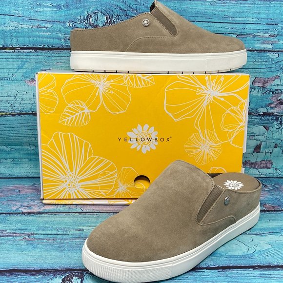 yellow box clogs and mules